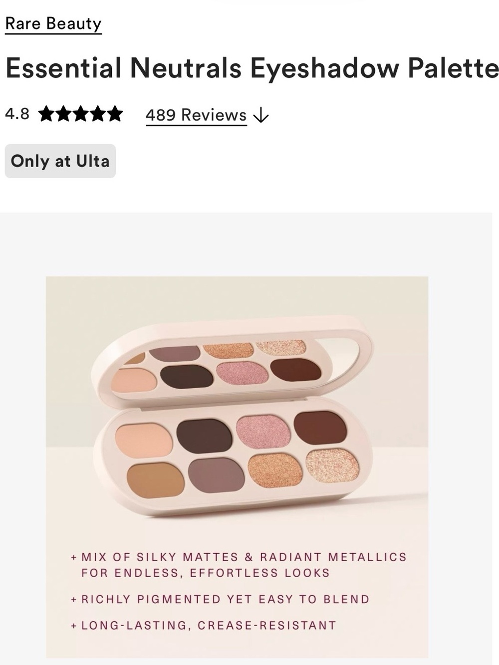 Rare Beauty Essential Neutrals Palette